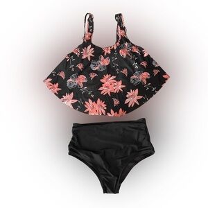 SouqFone Two Piece Bathing Suits Flounce Bikini Swimsuits High Waisted Bottom